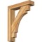 Ekena Millwork Merced Block Rough Sawn Bracket w/ Offset Brace, Western Red Cedar, 4"W x 16"D x 20"H BKT0402X16X20MRC05RWR - alternate 1